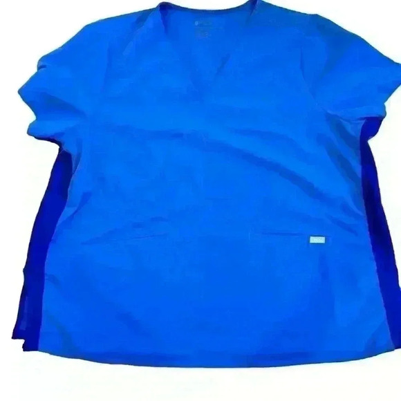 FIGS Scrubs Women’s Size 2XL Top In Blue - Picture 2 of 5